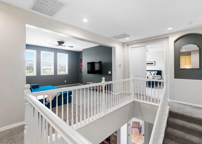 King Bed Pool Fire Pit Office